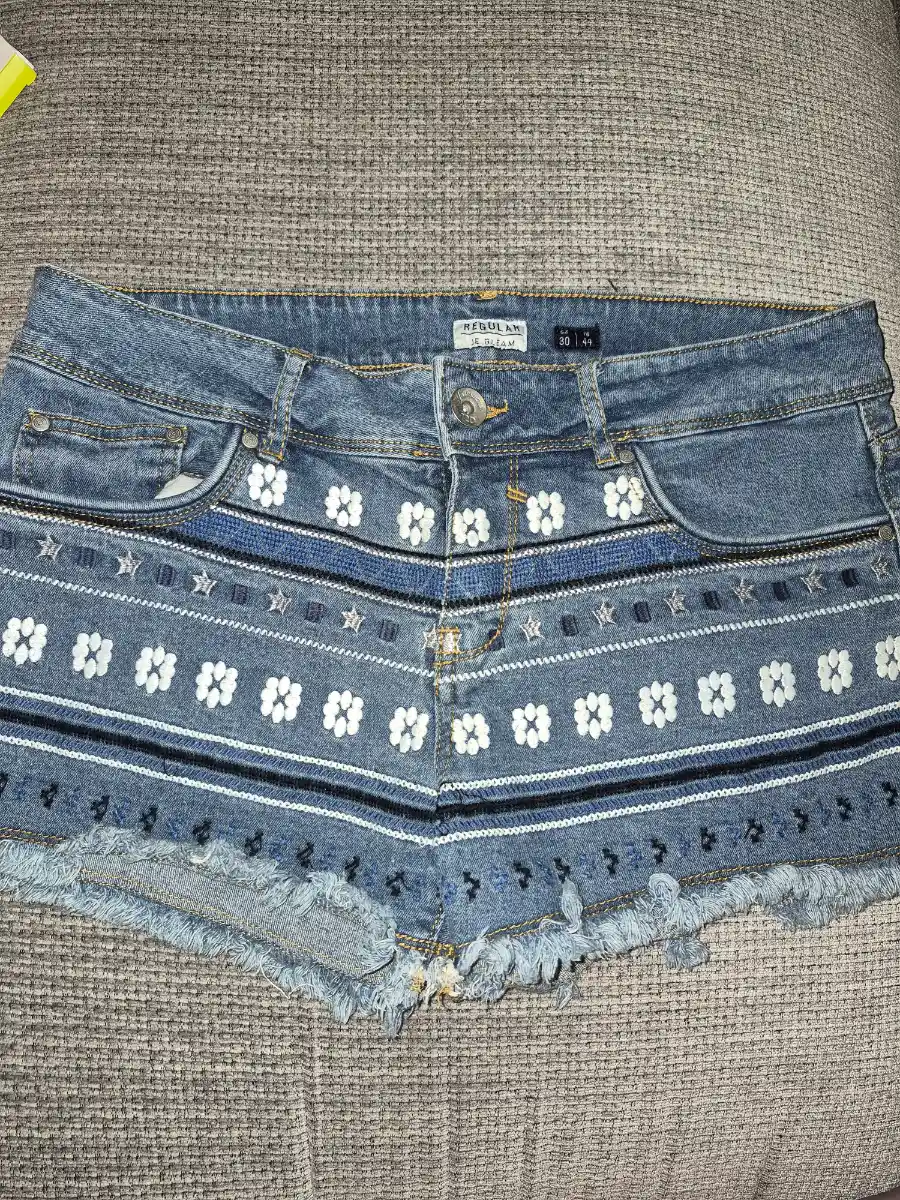 Y2K Je Gleam Denim Shorts Waist 30