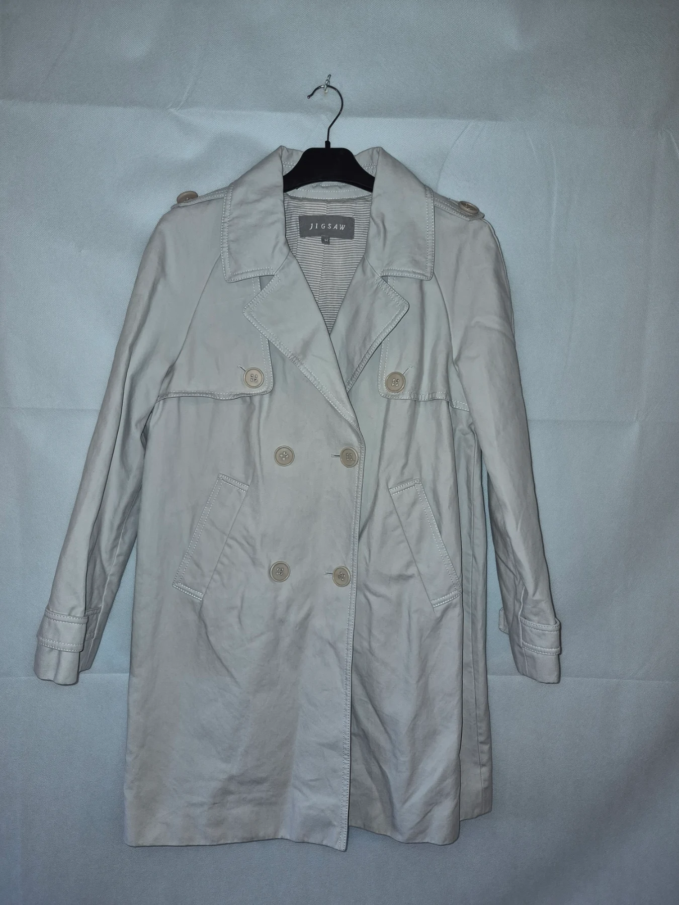 Jigsaw Trench Coat Size Medium