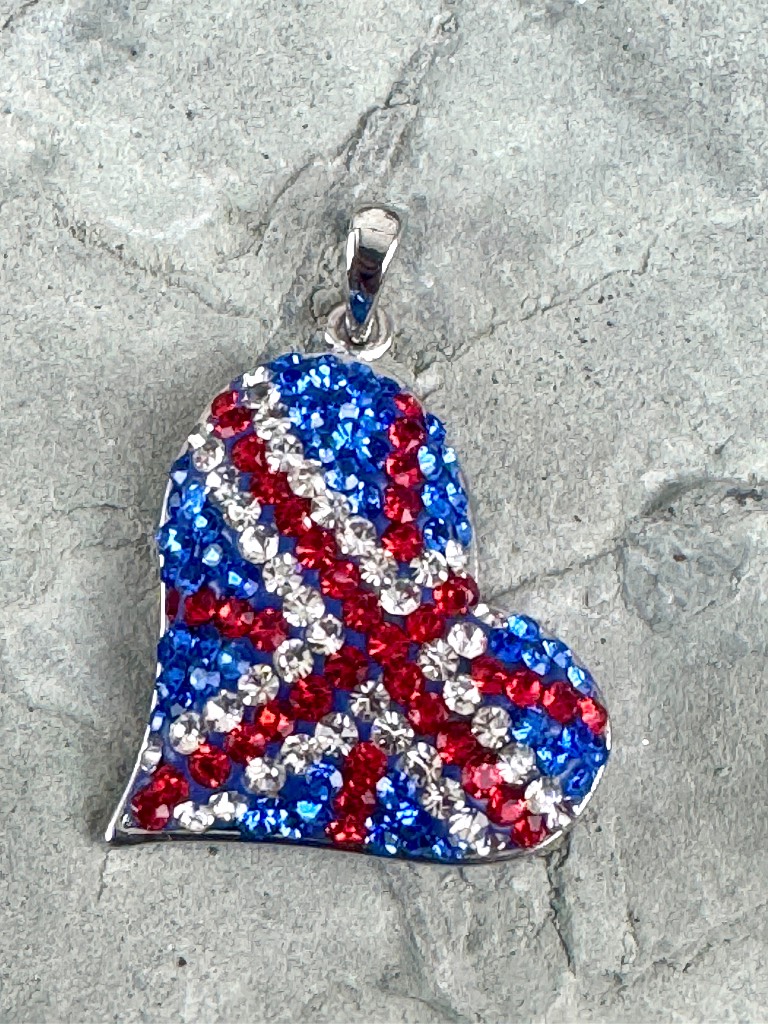 Pendant Union Jack Abstract Heart