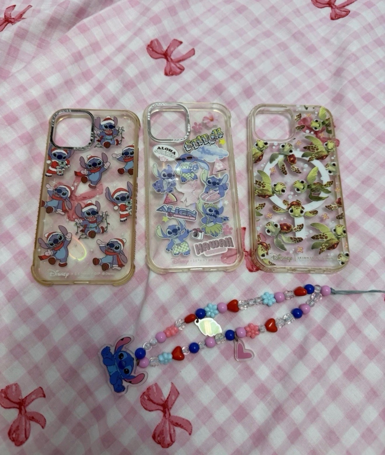Skinnydip London iPhone 15 Phone Case Bundle & Phone Charm Disney Lilo & Stitch finding nemo