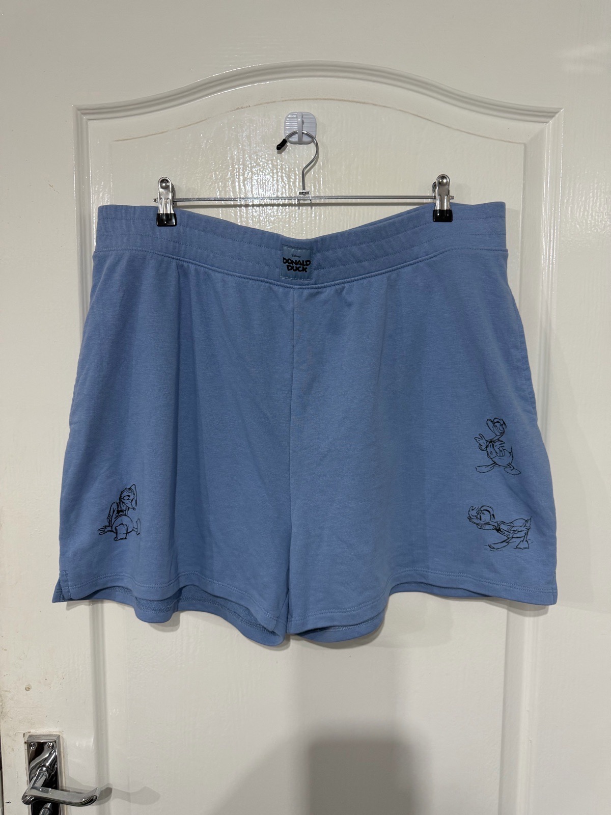 Disney Donald Duck Blue Sweat Shorts 2XL size 22 - 24 classic Donald Duck