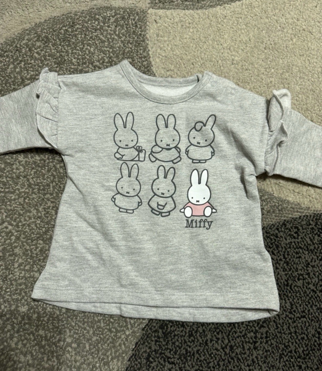 George miffy sweatshirt girls first size newborn frilly sleeve bunny design BNWT cute winter autumn