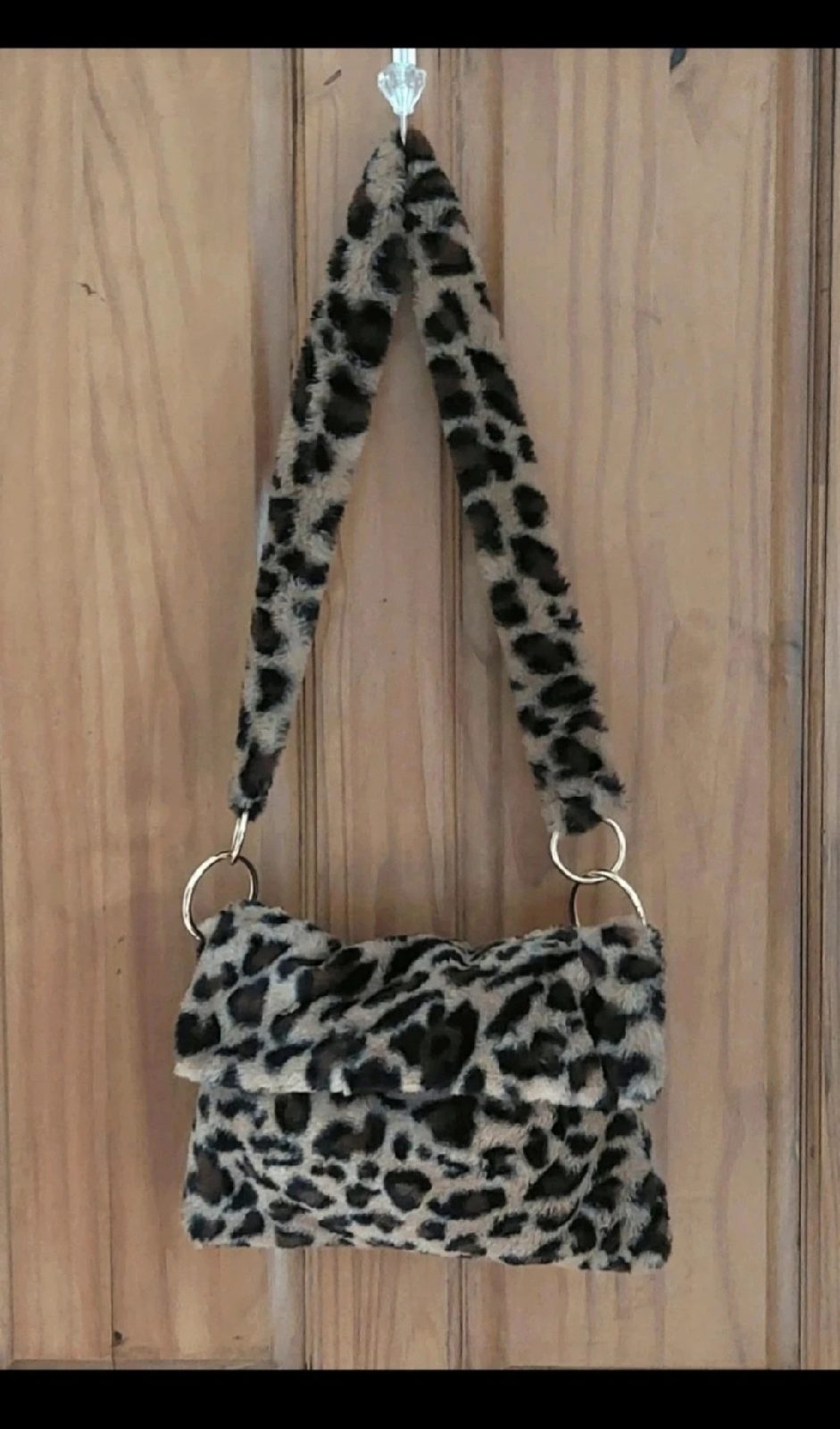 Lovely Soft Fur Leopard Handbag / Shoulderbag.