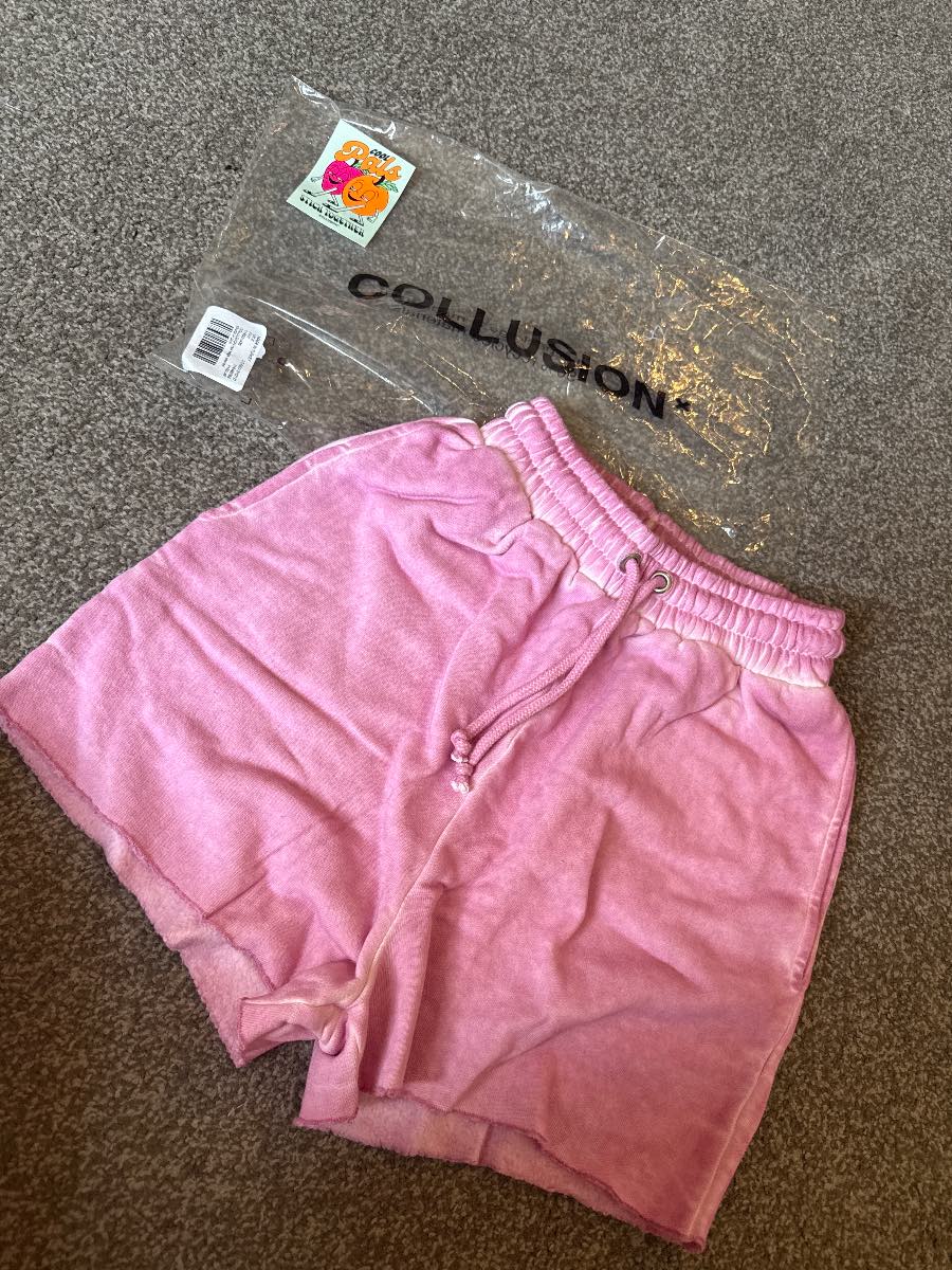 Collusion pink shorts size uk 6 brand new in bag