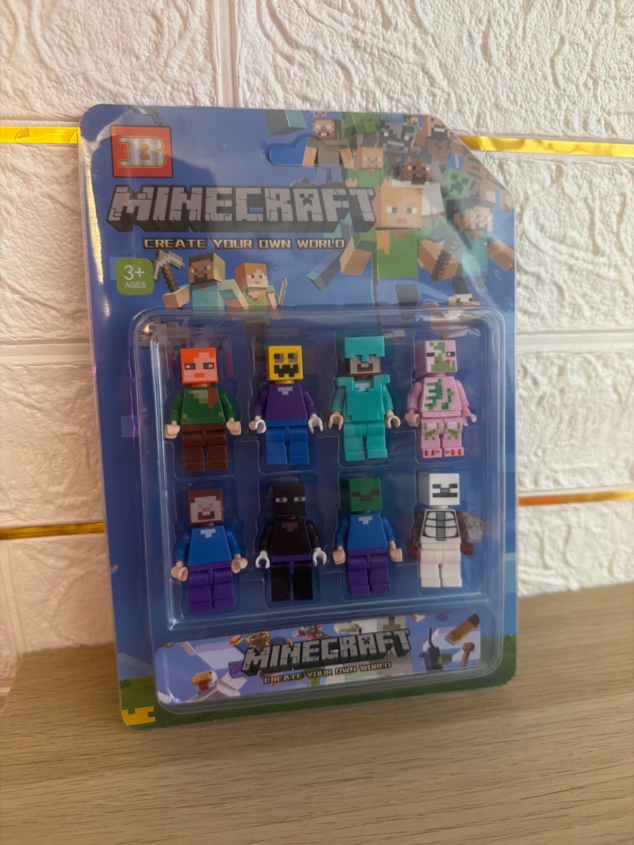 Minecraft Figures-8 Included, Classic Toy Figures Lego style