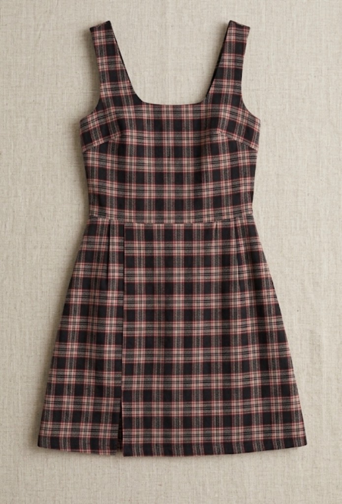 Heartbreak Pink and black mini pinafore dress- size 6