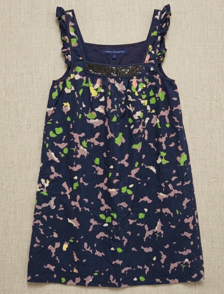 French Connection Abstract Summer Mini Dress with Sequin Detail - 8