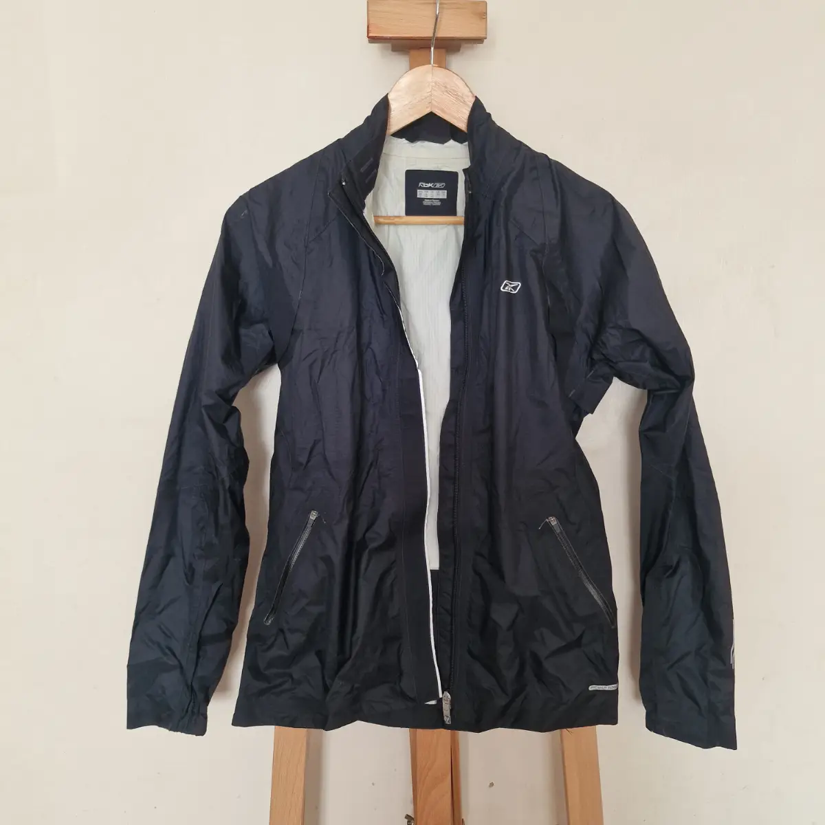Y2K Vintage Reebok Premier Running Grid Ripstop Jacket Black - Women’s S / UK 10