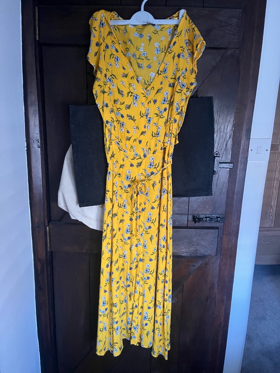 F&F yellow floral summer dress