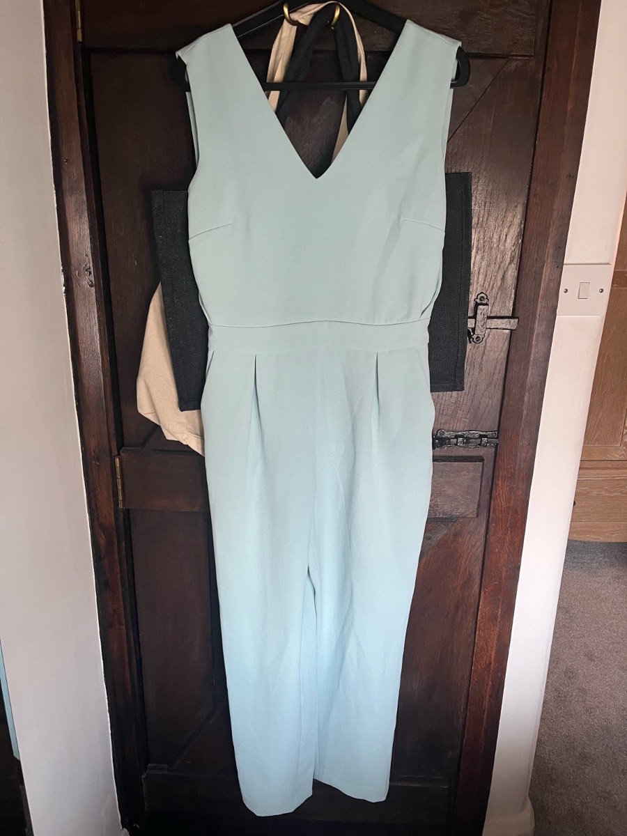 Massimo dutti pale blue jumpsuit