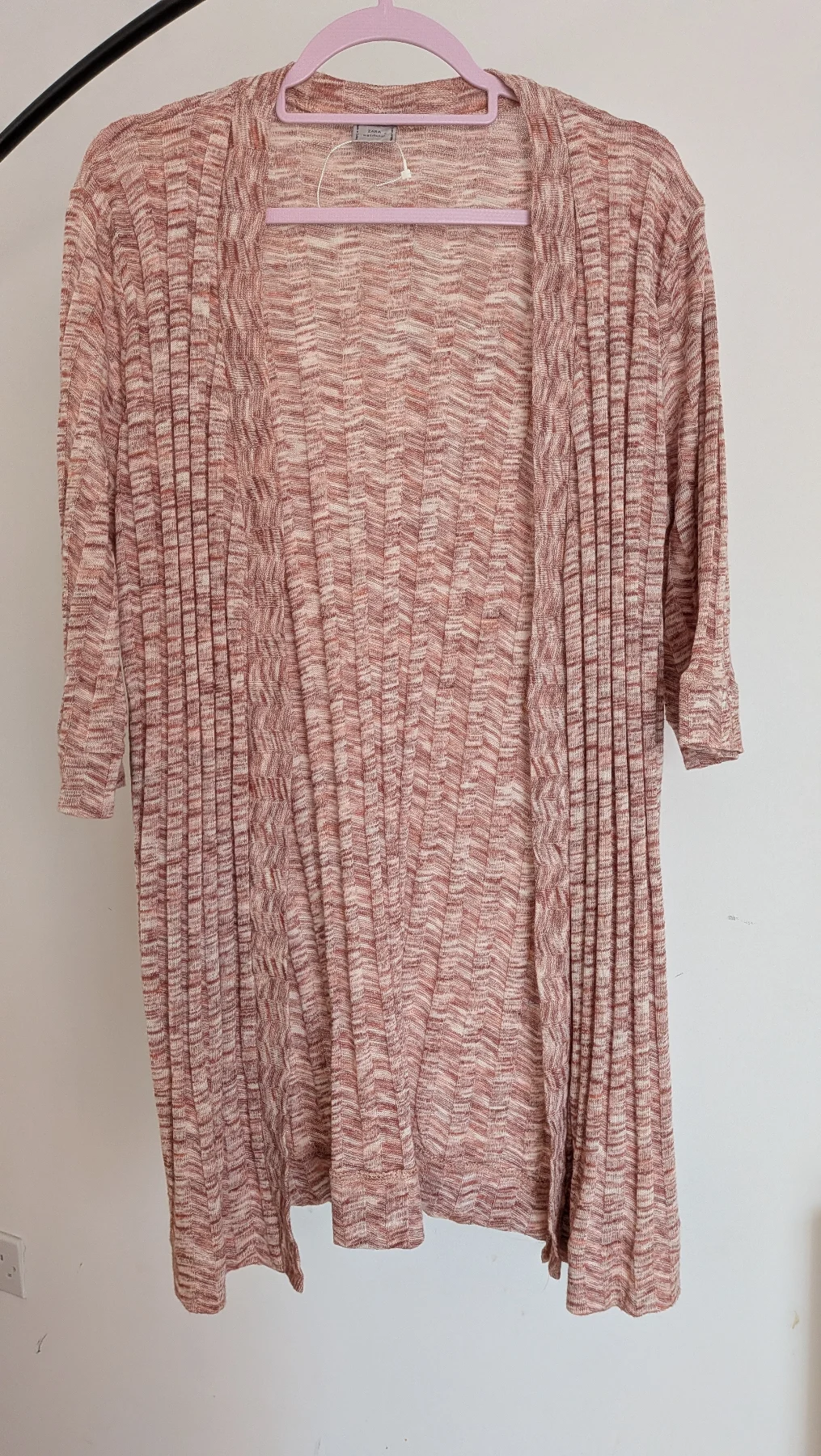Zara open knit long cardigan size medium