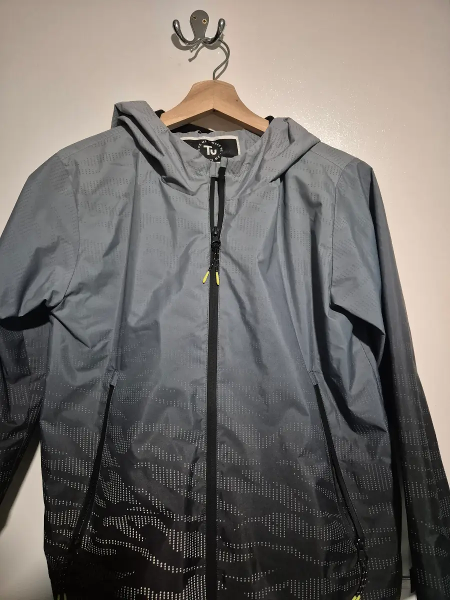 TU age 11/12 years Gray and black summer gradient windbreaker jacket