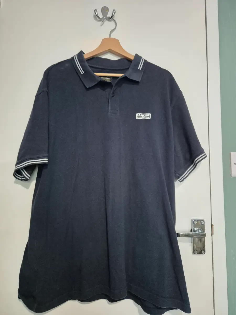 Barbour polo shirt size 3XL navy