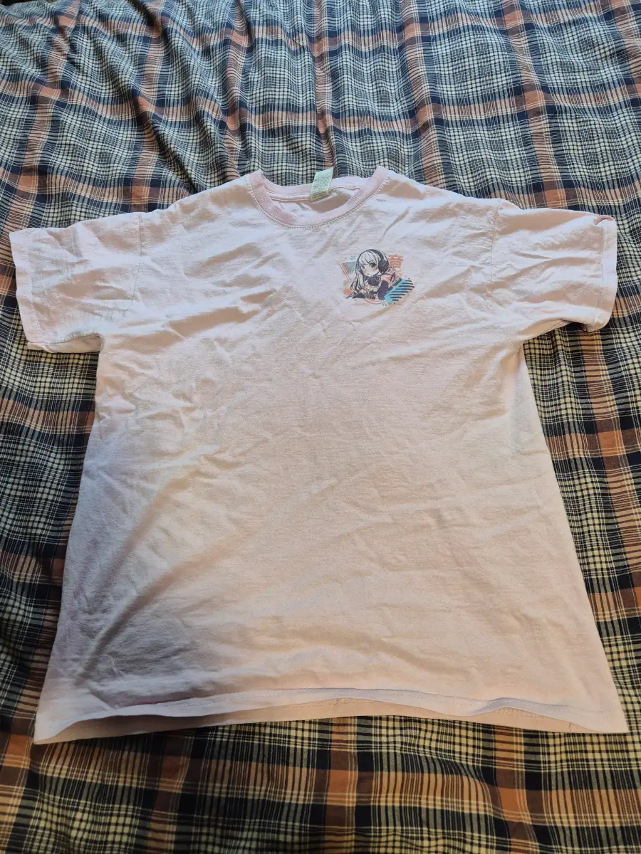 Pink cotton t-shirt with Kpop, age 12-13
