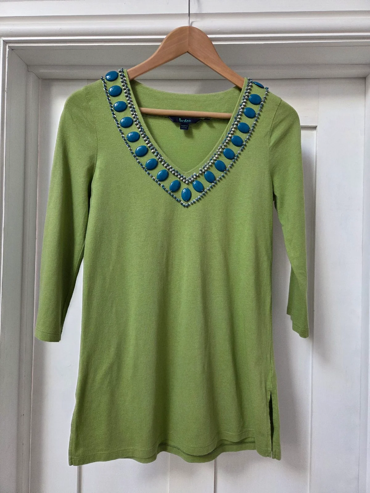 Lovely beaded Boden tunic/long top size 10