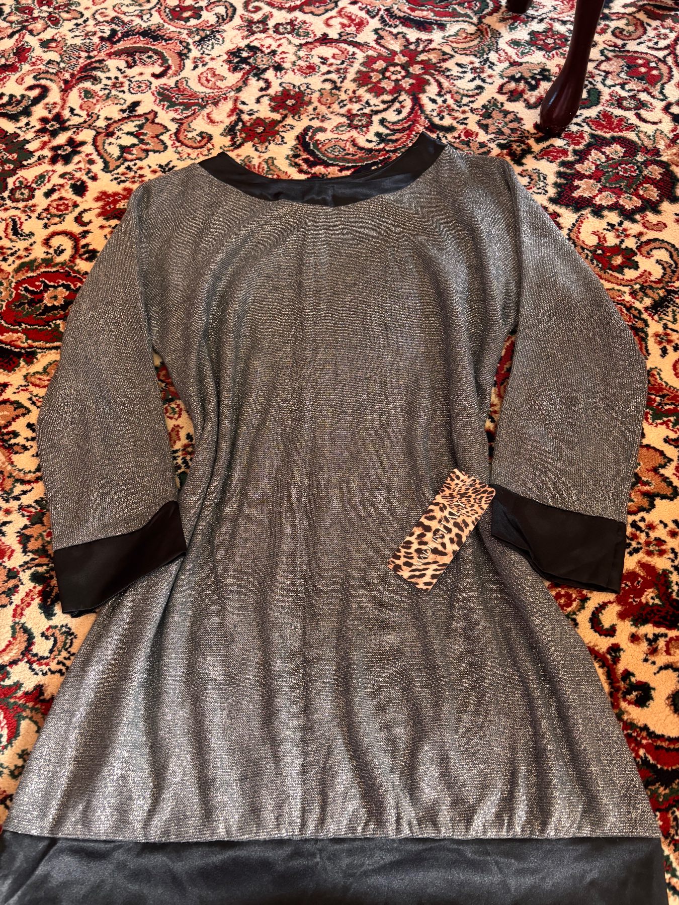 elegant silver glittery dress