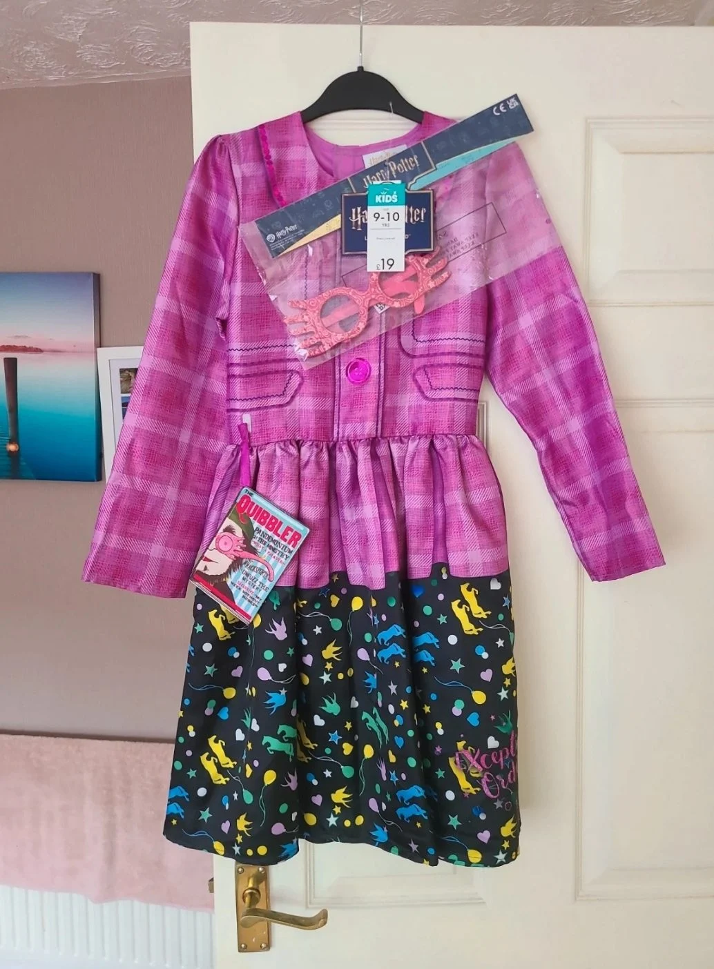 Girls age 9-10 Luna lovegood Harry Potter fancy dress costume halloween