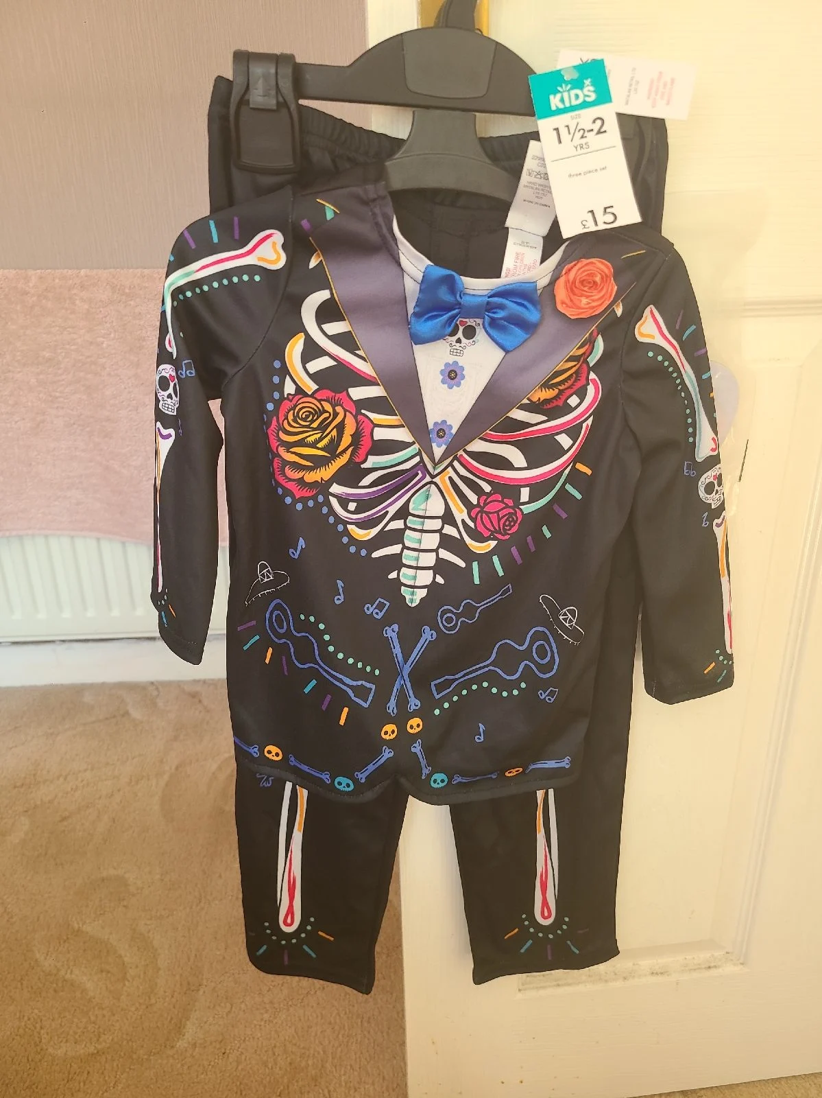 Boys age 18-24 months day of the dead Mexican Halloween outfit