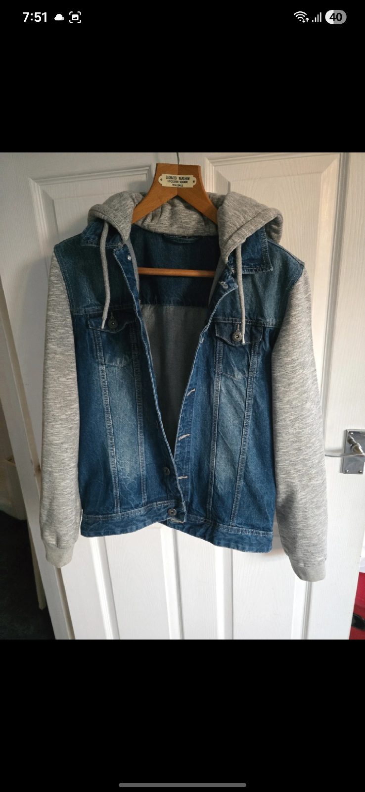 Men's small Denim Jacket/hoodie