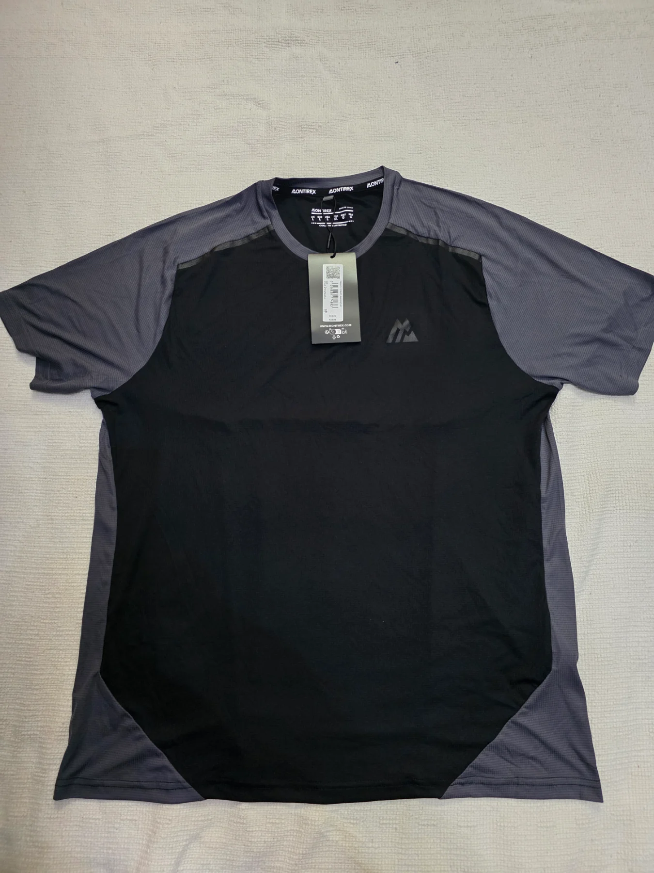 Montirex Mens Torrent T-Shirt Black/Asphalt Large