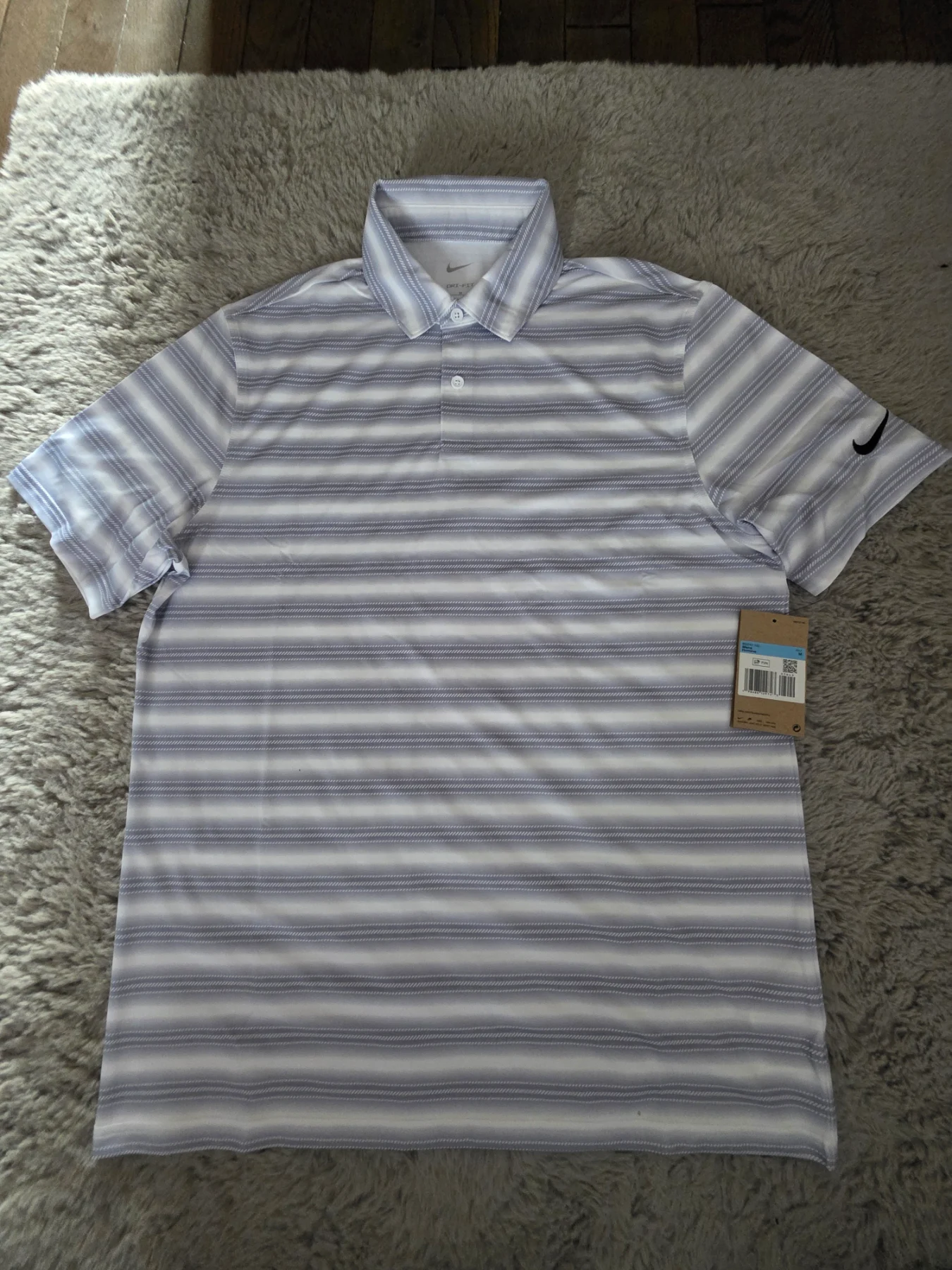 Nike Golf Velocity Dri-Fit Polo Shirt Men's M White/Wolf Grey