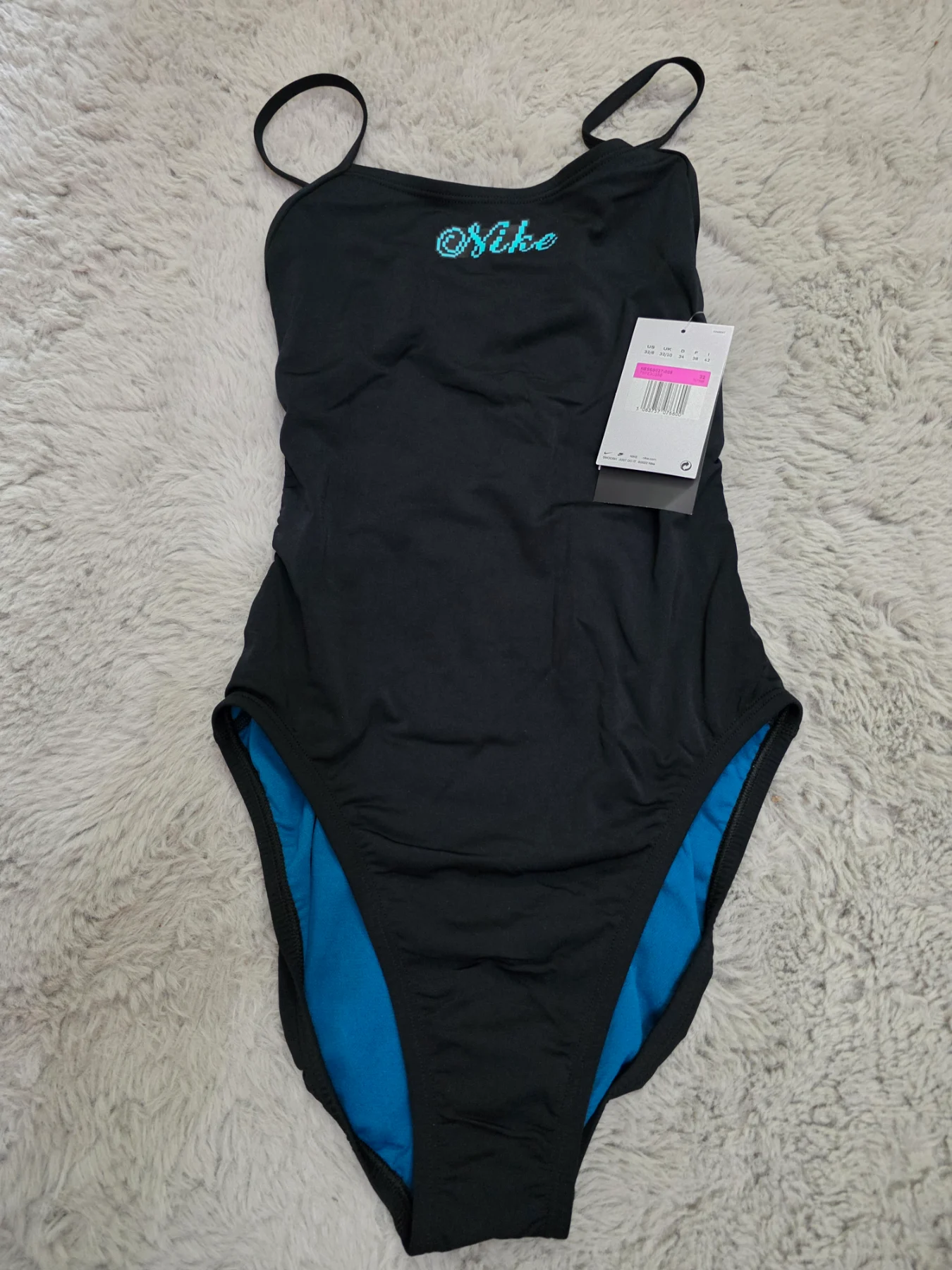 Nike - Logo Graphic Women's Adjustable Crossback One Piece (Jet Black) UK 10