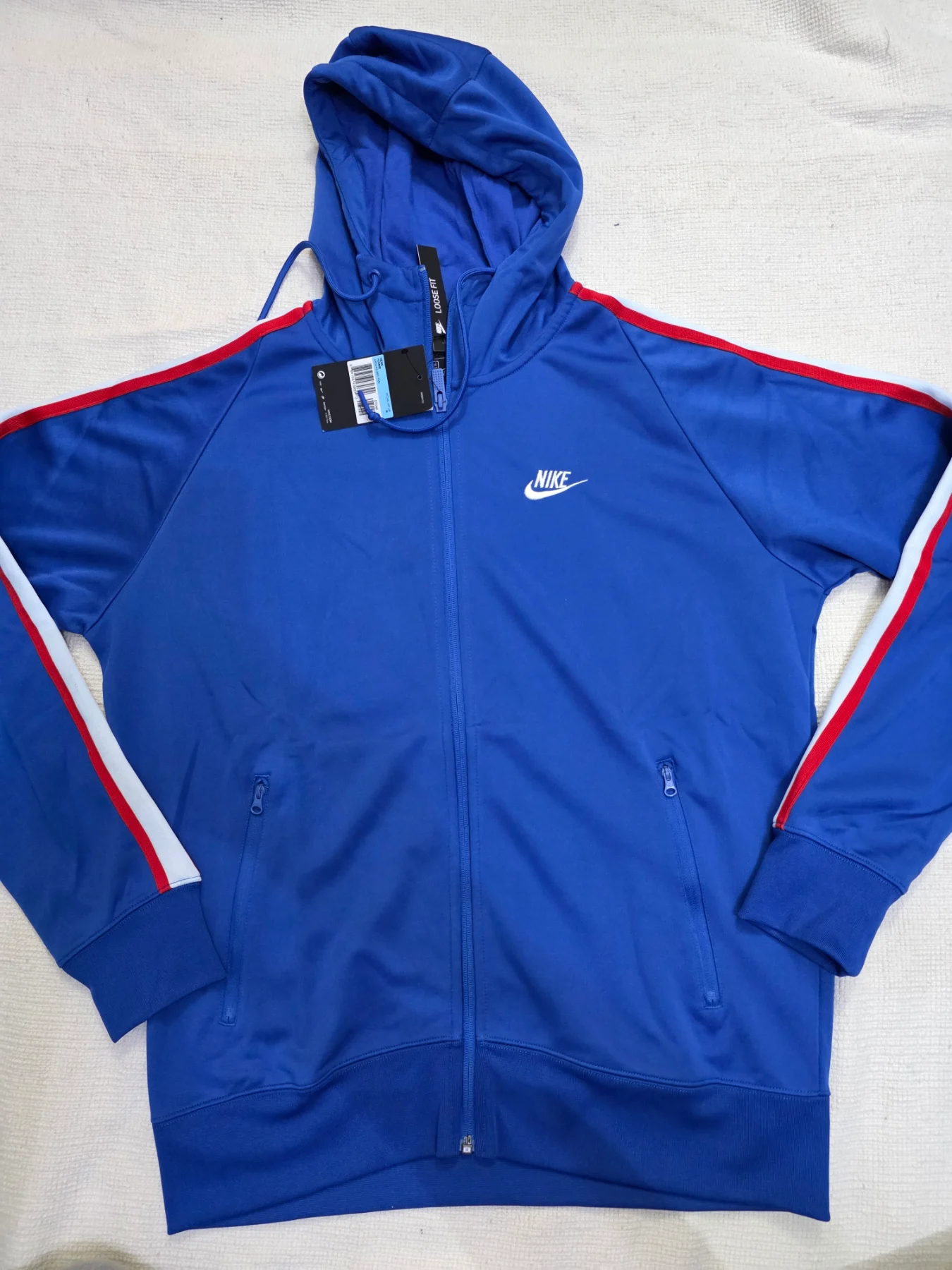 Nike Tribute Hooded Track top, AR2242-480, Mens UK Size M