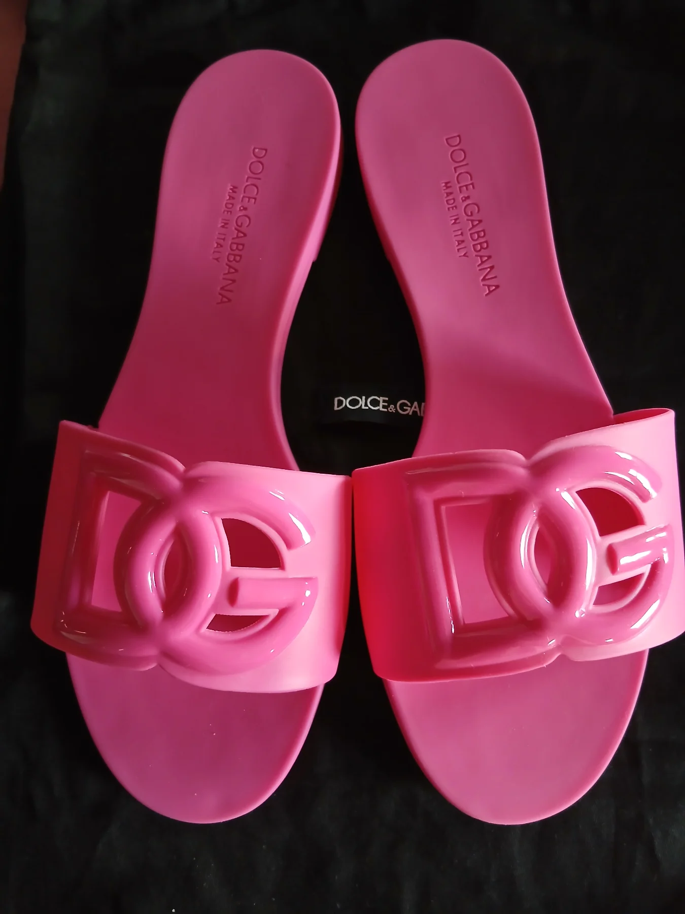 D&G Pink Gel Slides – EU 39 / UK 6