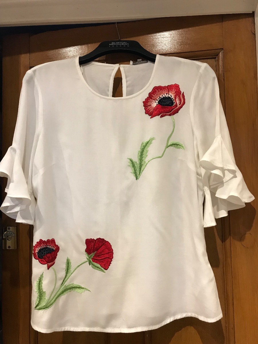 John Rocha Flute Sleeved Top