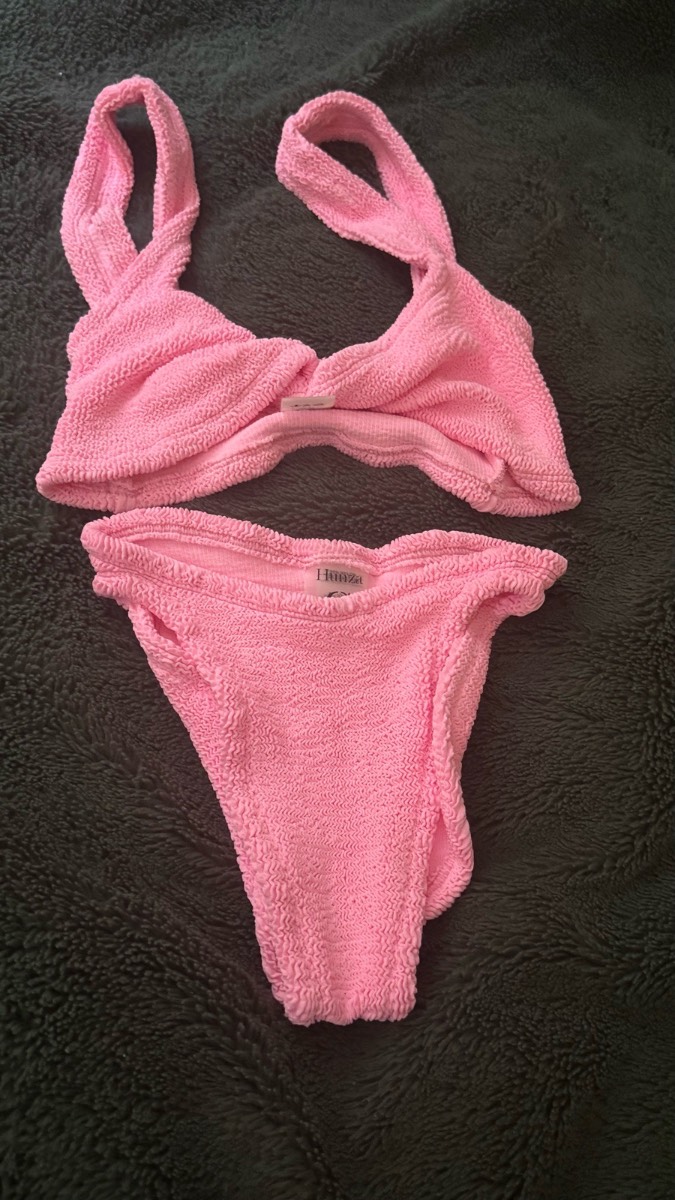 Pink bikini set twisted top hunza g