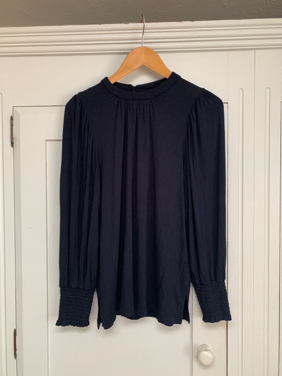 Next Navy Long Sleeve Top Size 10