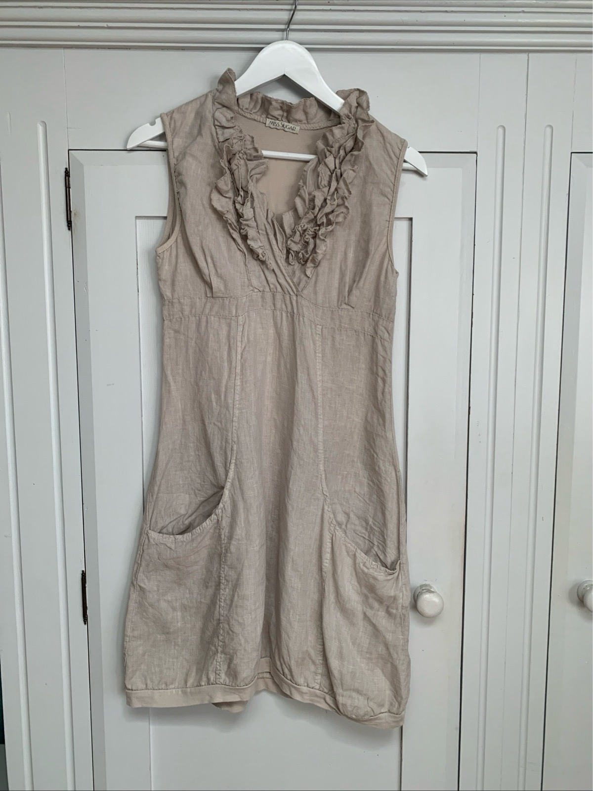 Miss Sugar Beige Summer Dress Size 10/12