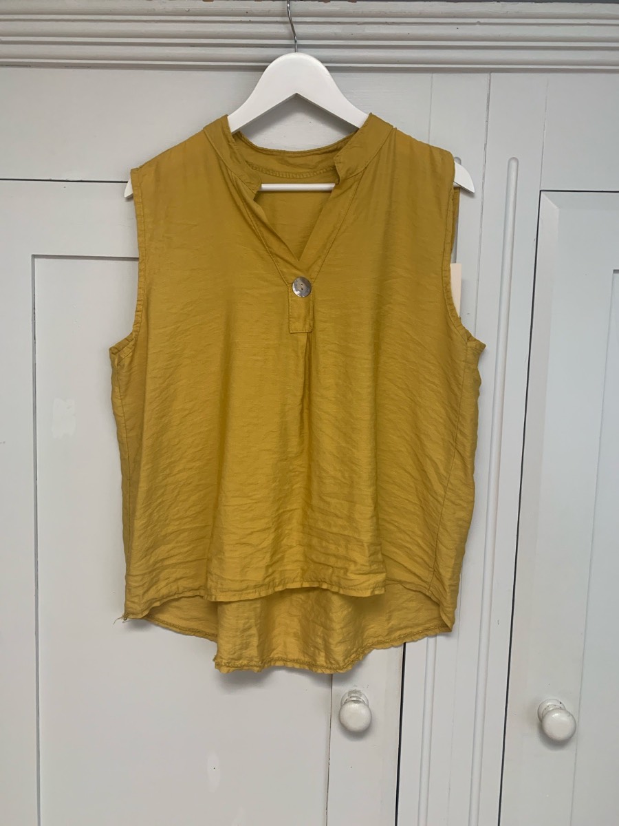 Mustard Yellow Summer Top Size 12/14