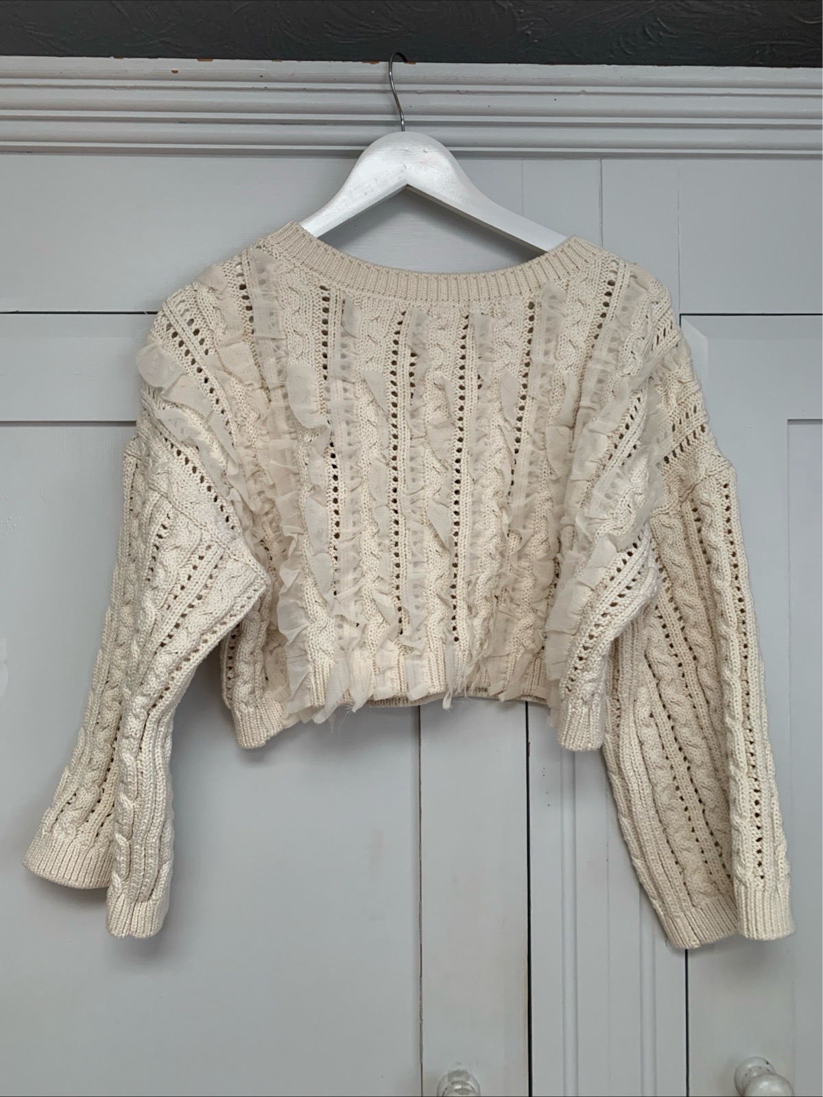 Next Cream Crop Jumper Size Medium (10/12)