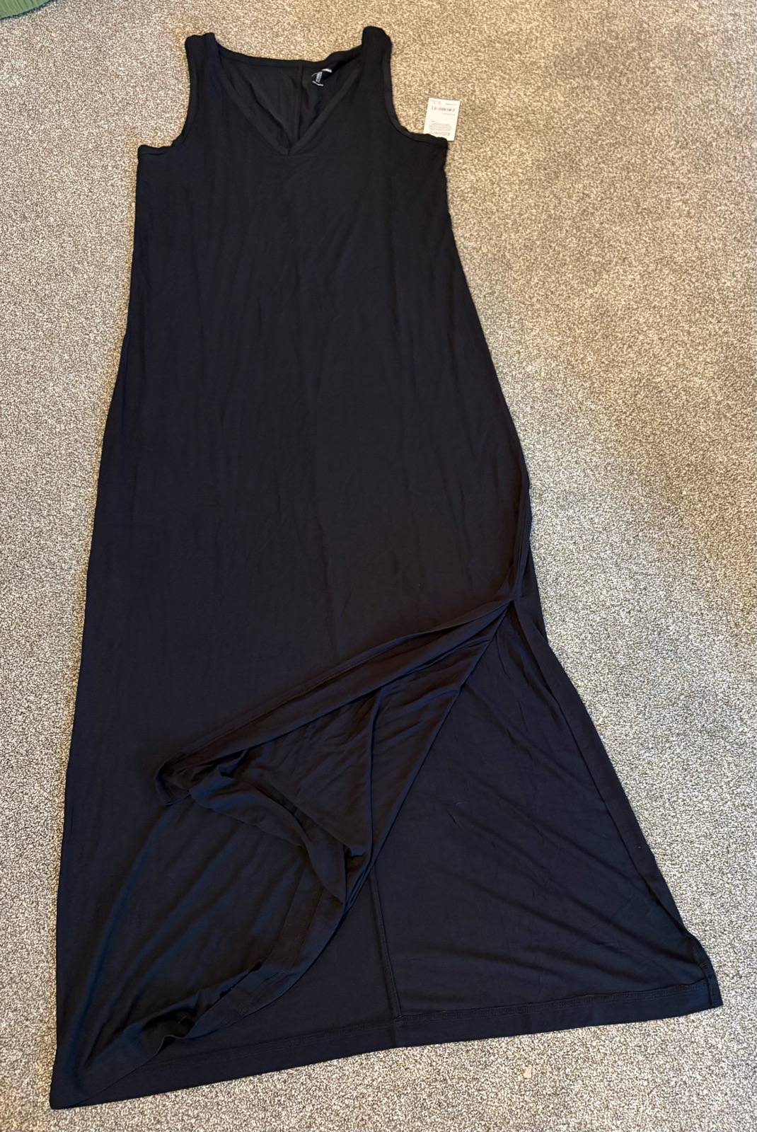 Long black dress with split