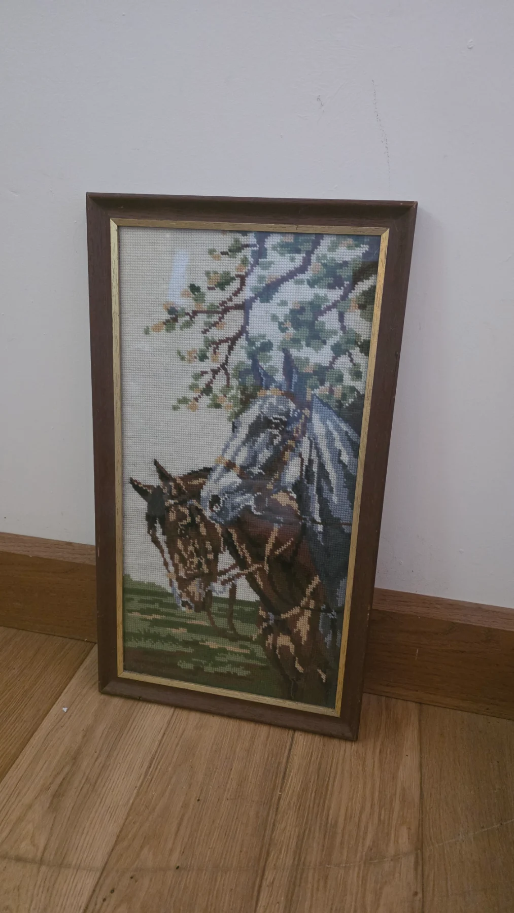 Vintage horse tapestry in fram cottagecore