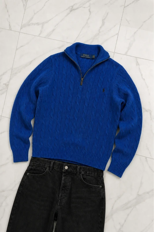 Polo Ralph Lauren Cable Knit Quarter Zip | Size L