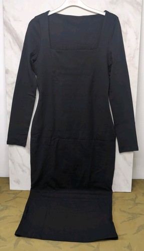 Women's shine Black Long Sleeve Dress Size UK 8/10