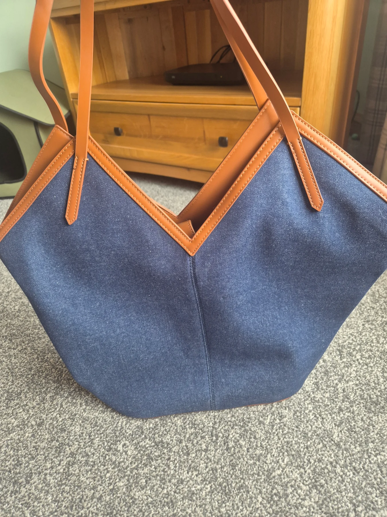 M&S Large Denim Bag