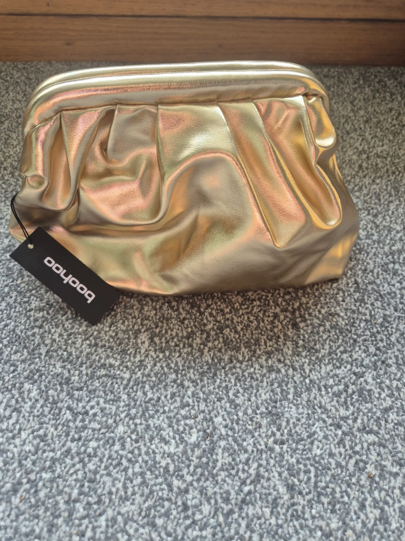 Metallic Slouchy Clutch Bag