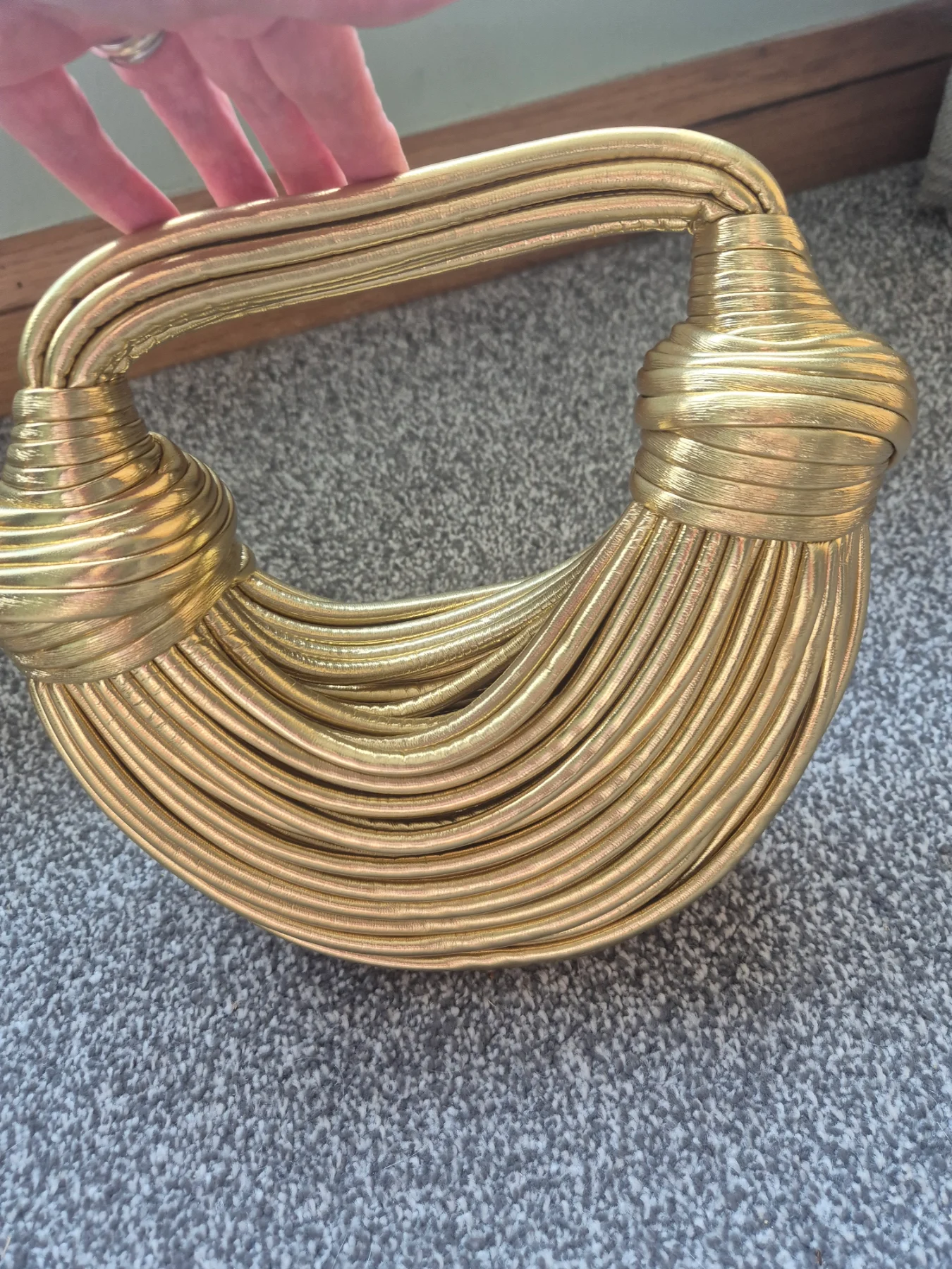 Small Metallic Gold Clutch Bag