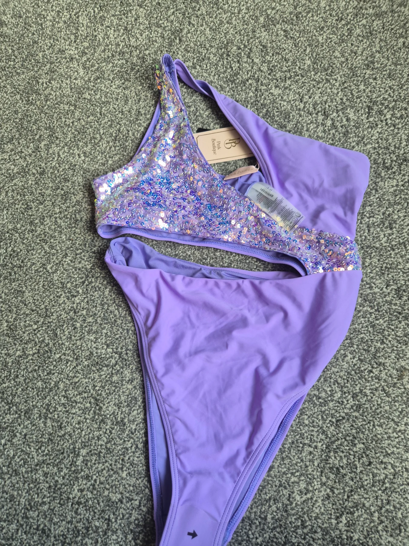 Purple Glitzy Swimsuit