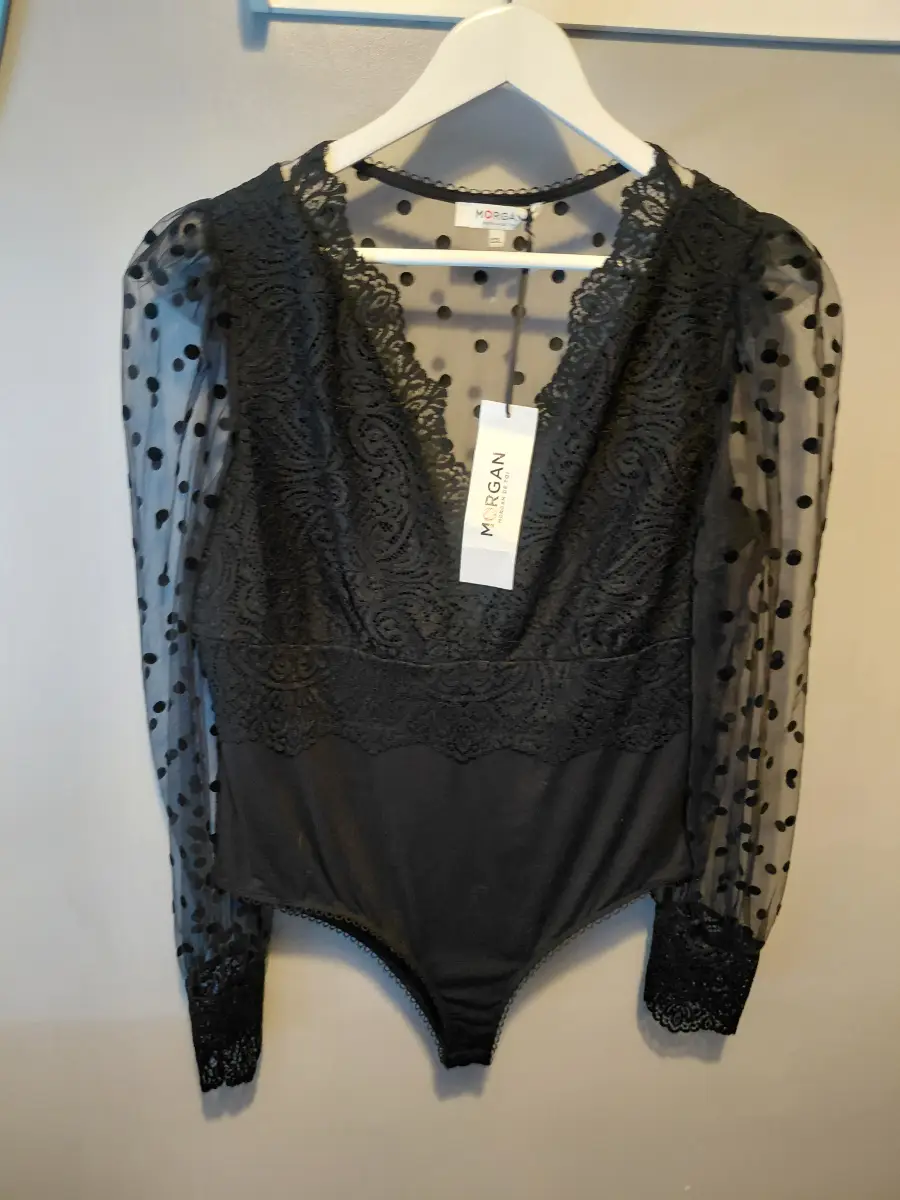 Morgan de toi new with tags bodysuit uk 16 mesh polkadot y2k