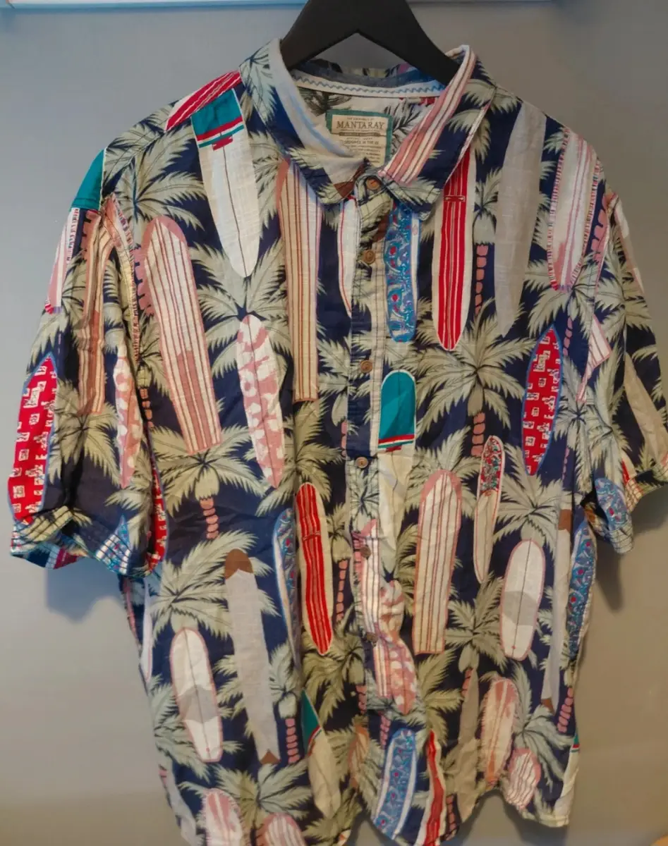 Mens 2xl skateboard shirt 100% cotton hawaain shirt mens