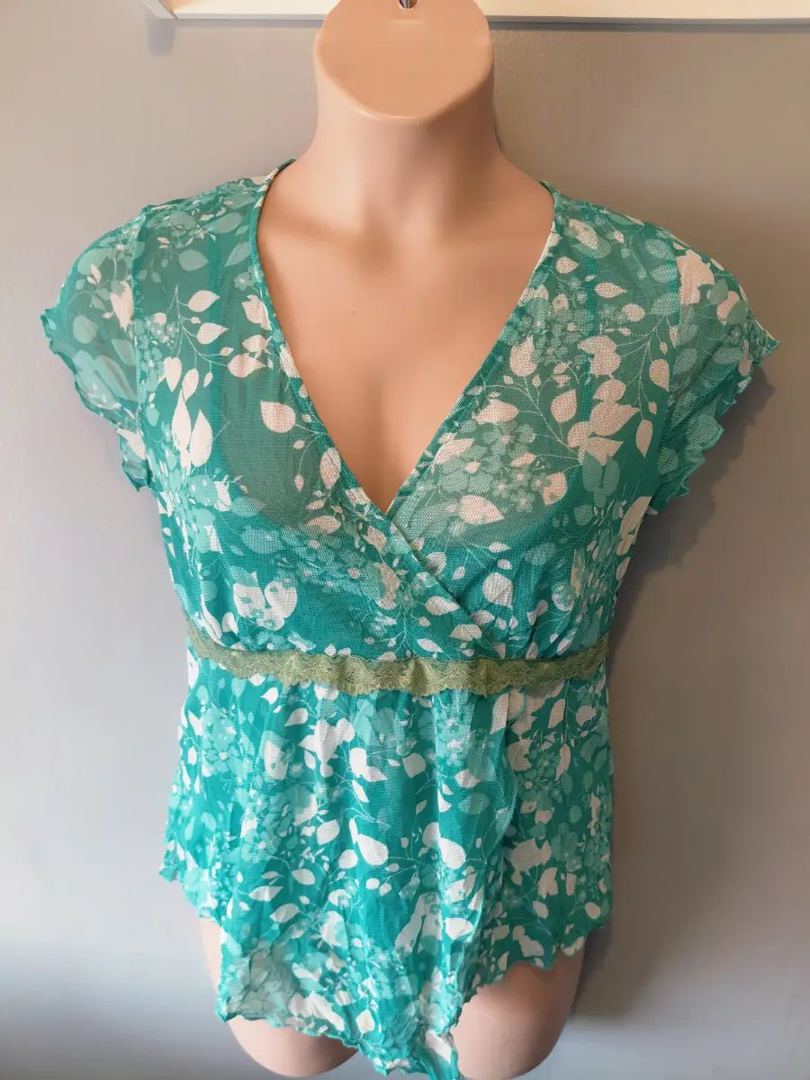 Y2k style 2 piece top lace pretty soon polyester top uk 12