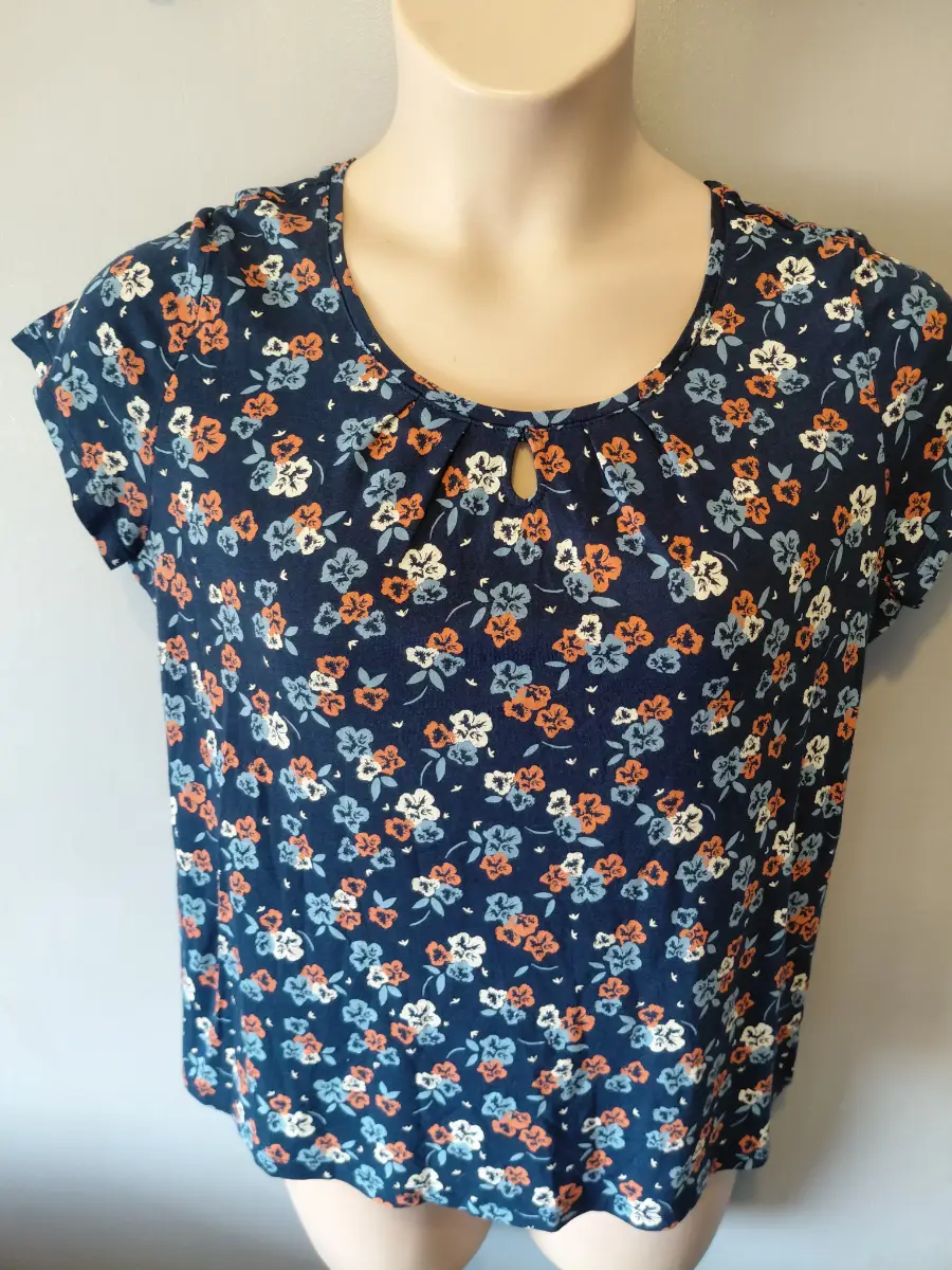 Seasalt appletree top uk 14 viscose cotton floral casual