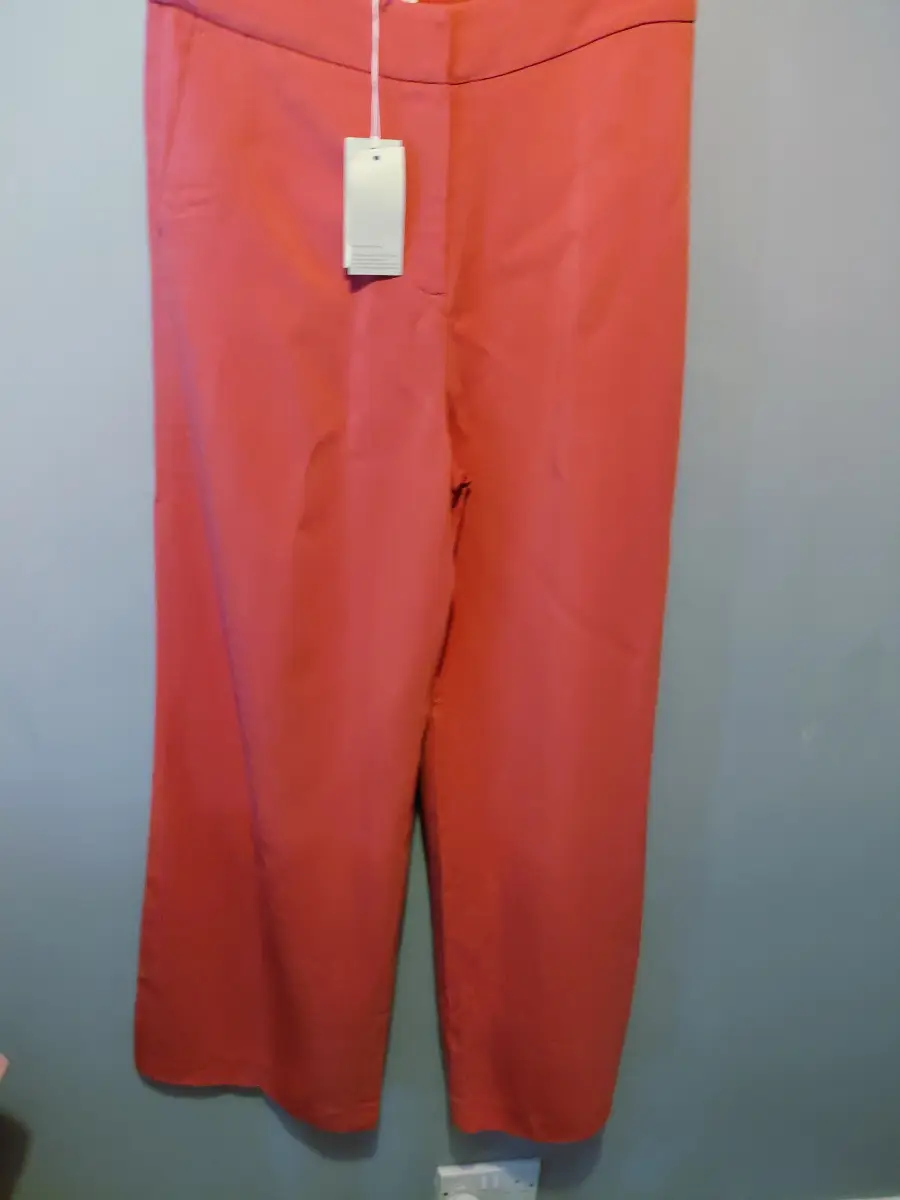 Boden fluid trousers rrp £120 wide leg 10 regular  coral orange  long bnwt