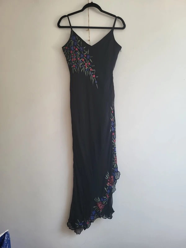 Lawrence Kazar silk maxi prom summer dress
