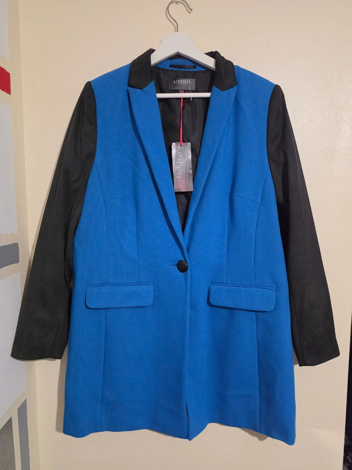 B7. M&S Limited Edition black & blue long sleeved blazer, formal wear