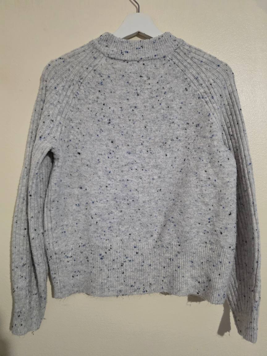 Womens size XS M&S light grey knitted crew neck jumper, autumn, winter, GC